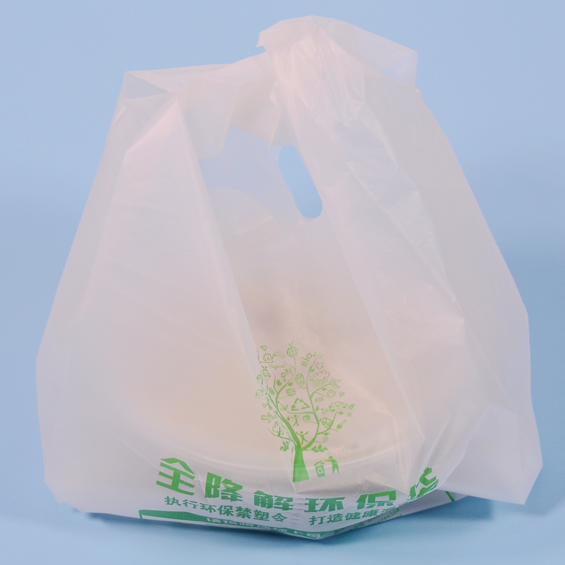 可降解购物袋|PBAT+PLA背心袋(图2)