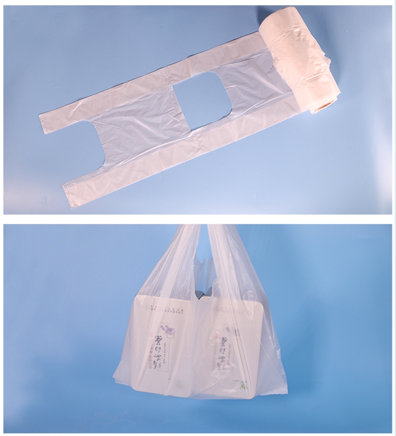可降解连卷背心袋-环保胶袋厂定制(图1)