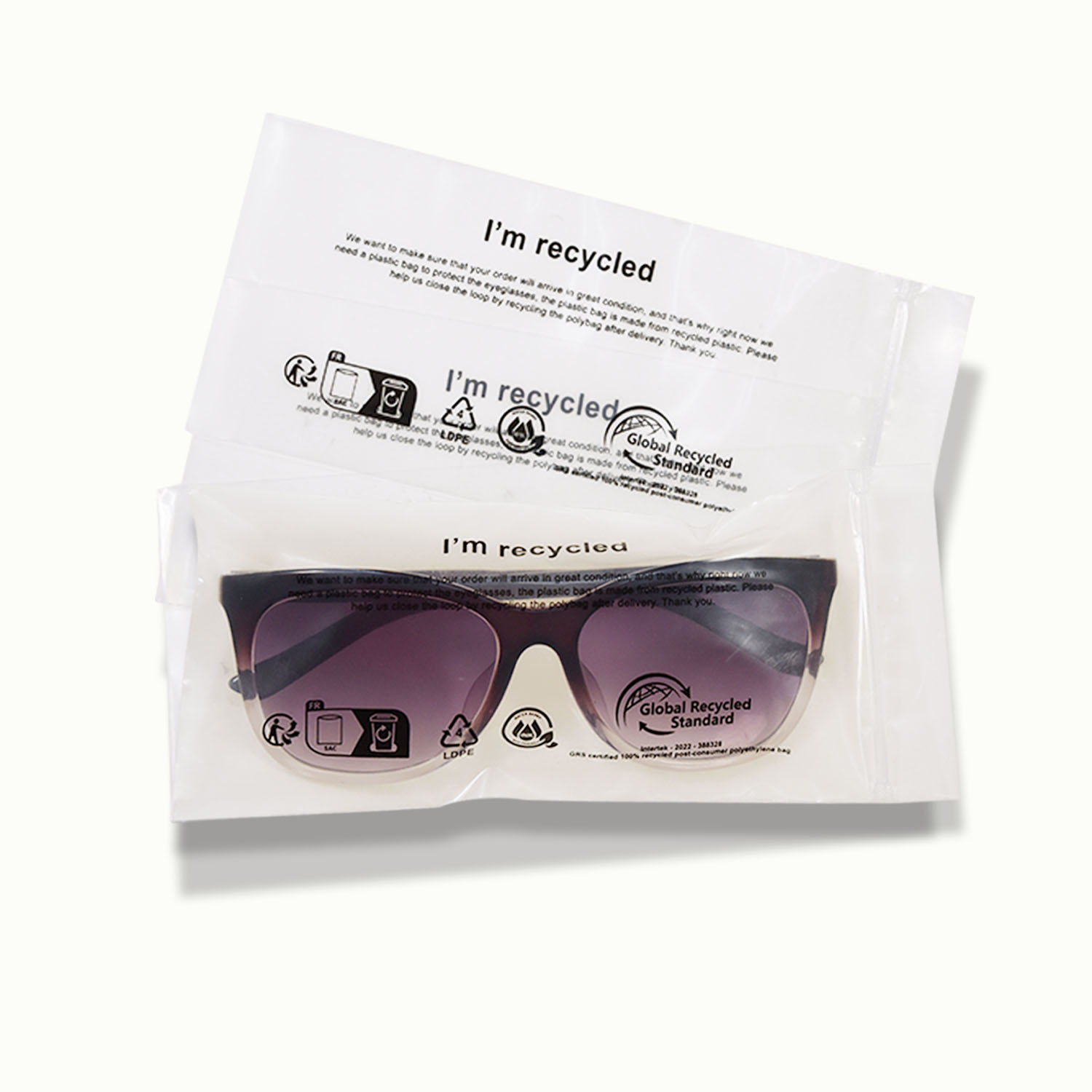 PIR可回收胶袋|环保眼镜贴骨袋定制(图7)